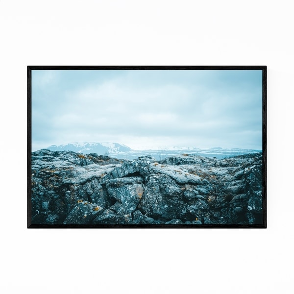Noir Gallery Winter Landscape Iceland Nature Framed Art Print