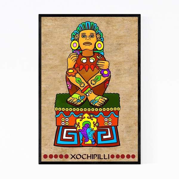 Noir Gallery Aztec God Mexican Mythology Framed Art Print