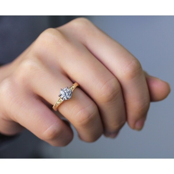 2 carat 6 prong diamond ring
