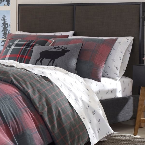 Ed Bauer Cattle River Plaid Red Duvet Cover Set On Cattle River Plaid Red Duvet Cover Set