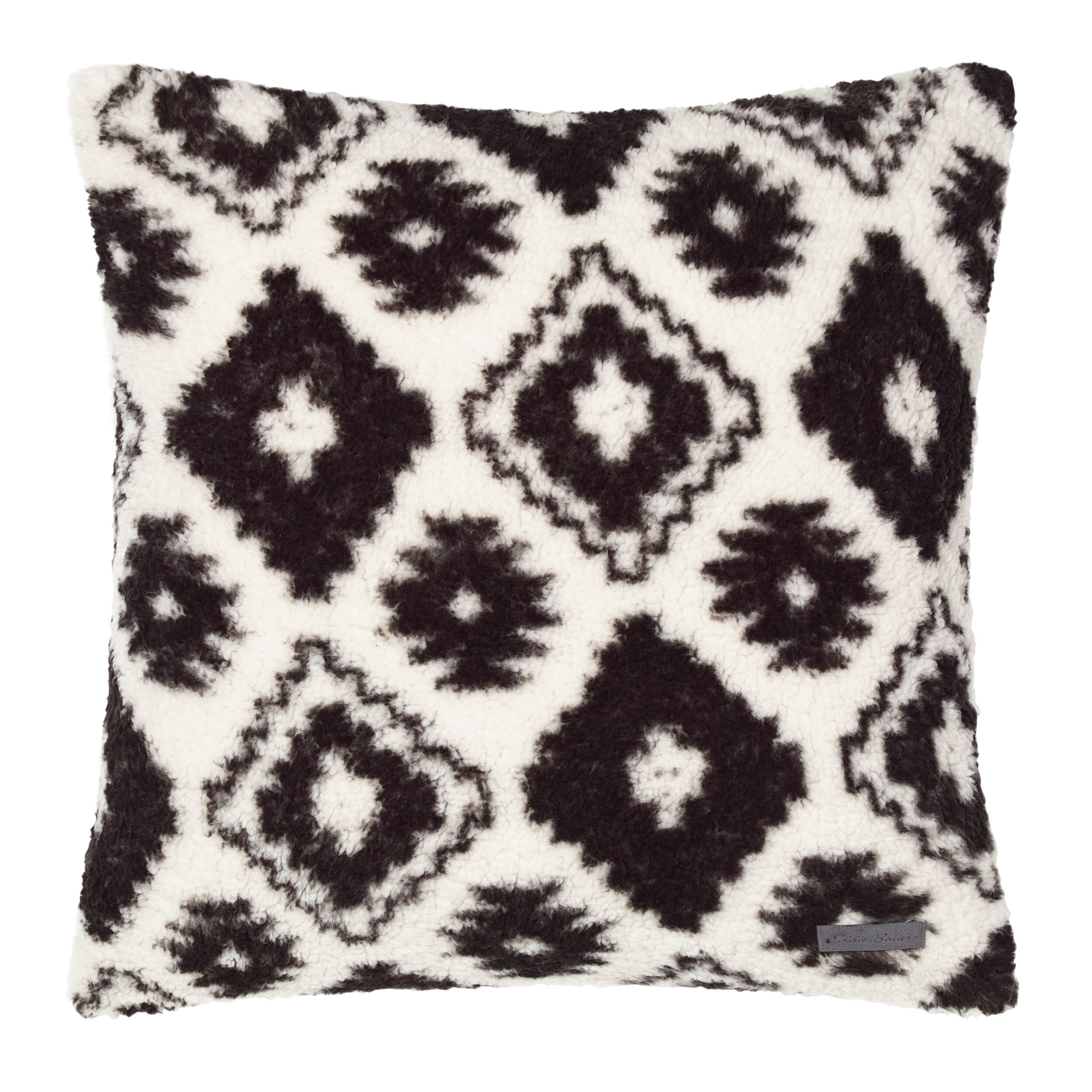 Shop Eddie Bauer Rock Creek Grey Sherpa 20 Inch Pillow On Sale