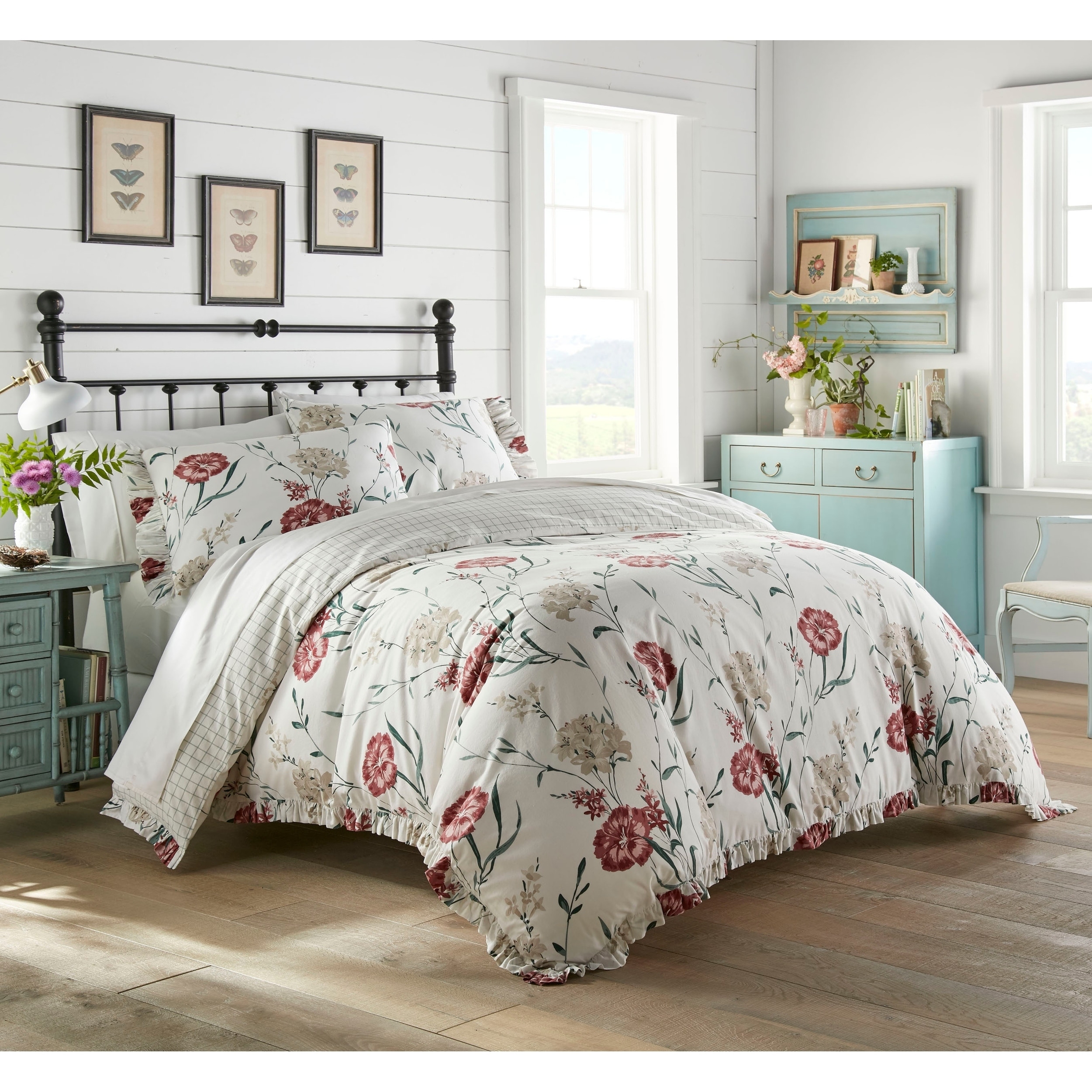 Shop Stone Cottage Cottage Garden Natural Cotton Duvet Cover Set