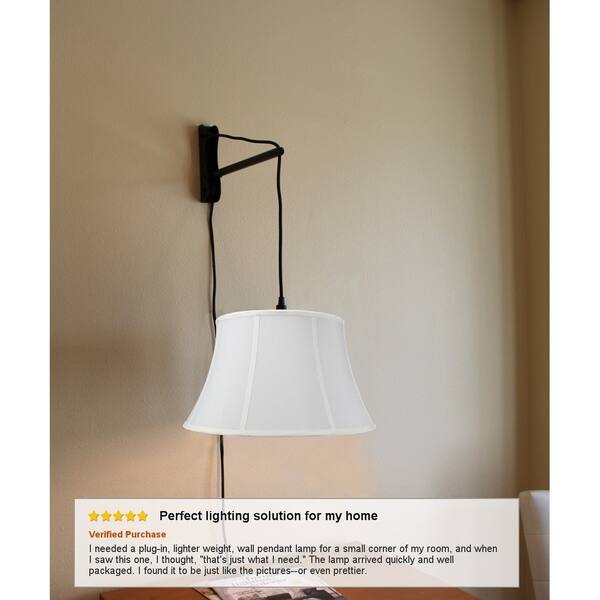 Mast Plug In Wall Mount Pendant 1 Light White Cord Arm Wall Mount Pendant 1 Light White Cord