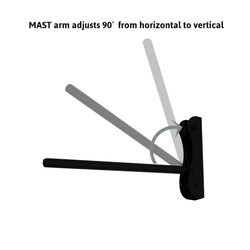 MAST Plug-In Wall Mount Pendant, 1 Light White Cord/Arm, Oatmeal