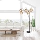 preview thumbnail 2 of 0, Artiva Bali 88" Oil Rubbed Bronze LED Arc lamp w/ Hancrafted Rattan, Dimmer