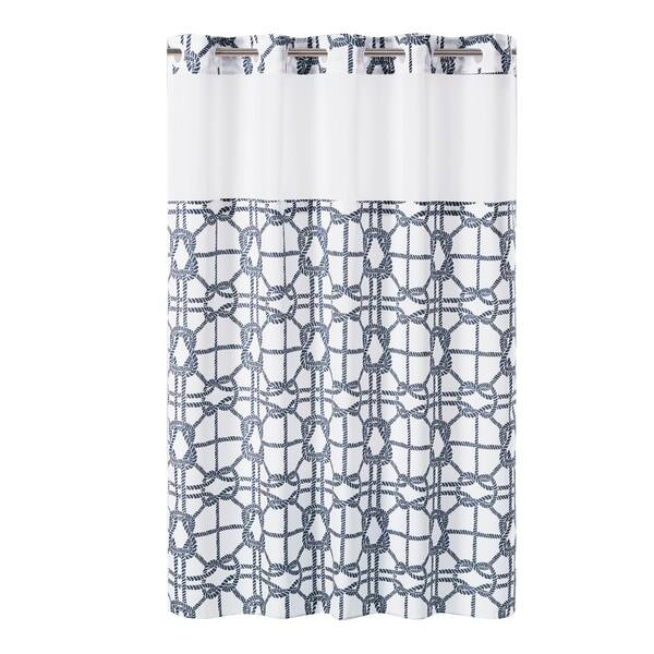 Shop Hookless Shower Curtain Nautical Lattice With Peva Liner