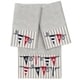 preview thumbnail 5 of 4, Authentic Hotel and Spa 100% Turkish Cotton Ethan 3PC Embellished Towel Set Light Gray