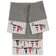 preview thumbnail 6 of 4, Authentic Hotel and Spa 100% Turkish Cotton Ethan 3PC Embellished Towel Set Dark Gray