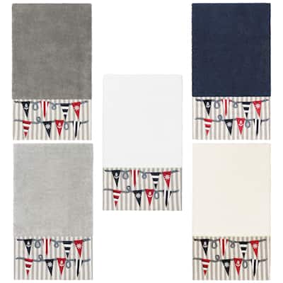 Authentic Hotel and Spa 100% Turkish Cotton Ethan Embellished Bath Towel
