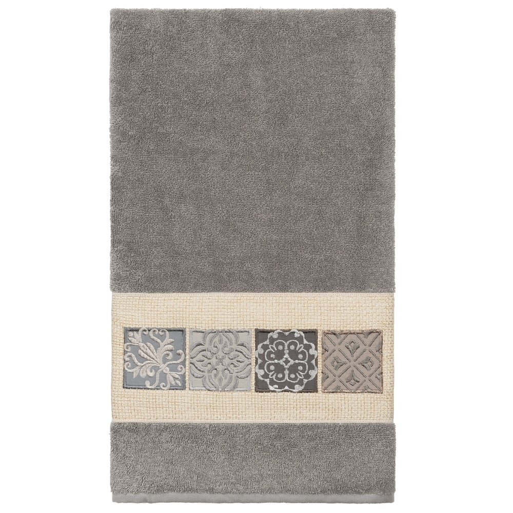 Authentic Hotel and Spa 100% Turkish Cotton Vivian Embellished Bath Towel