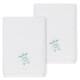 Authentic Hotel and Spa 100% Turkish Cotton Ava 2PC Embellished Washcloth Set - White