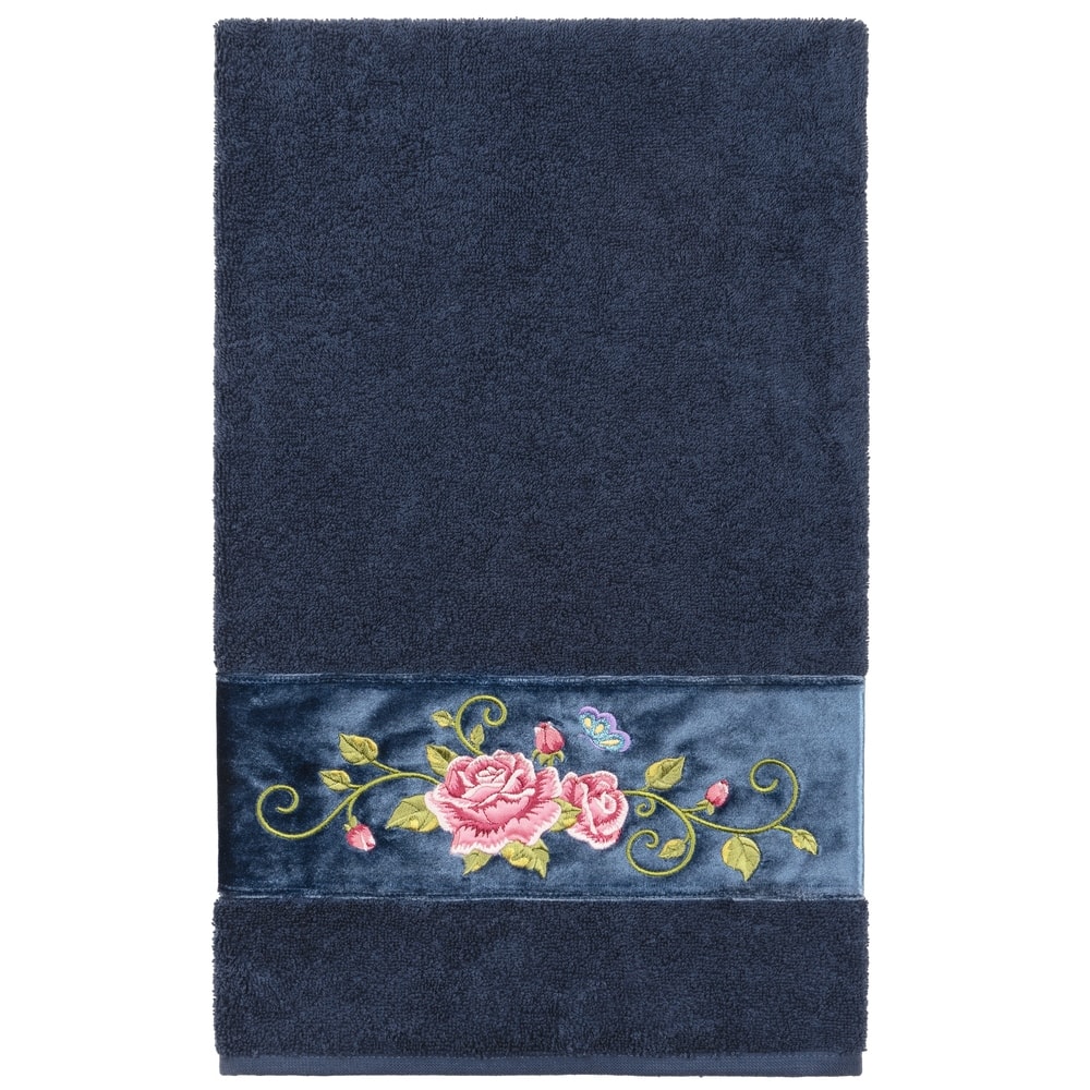 Authentic Hotel and Spa 100% Turkish Cotton Rebecca Embellished Bath Towel