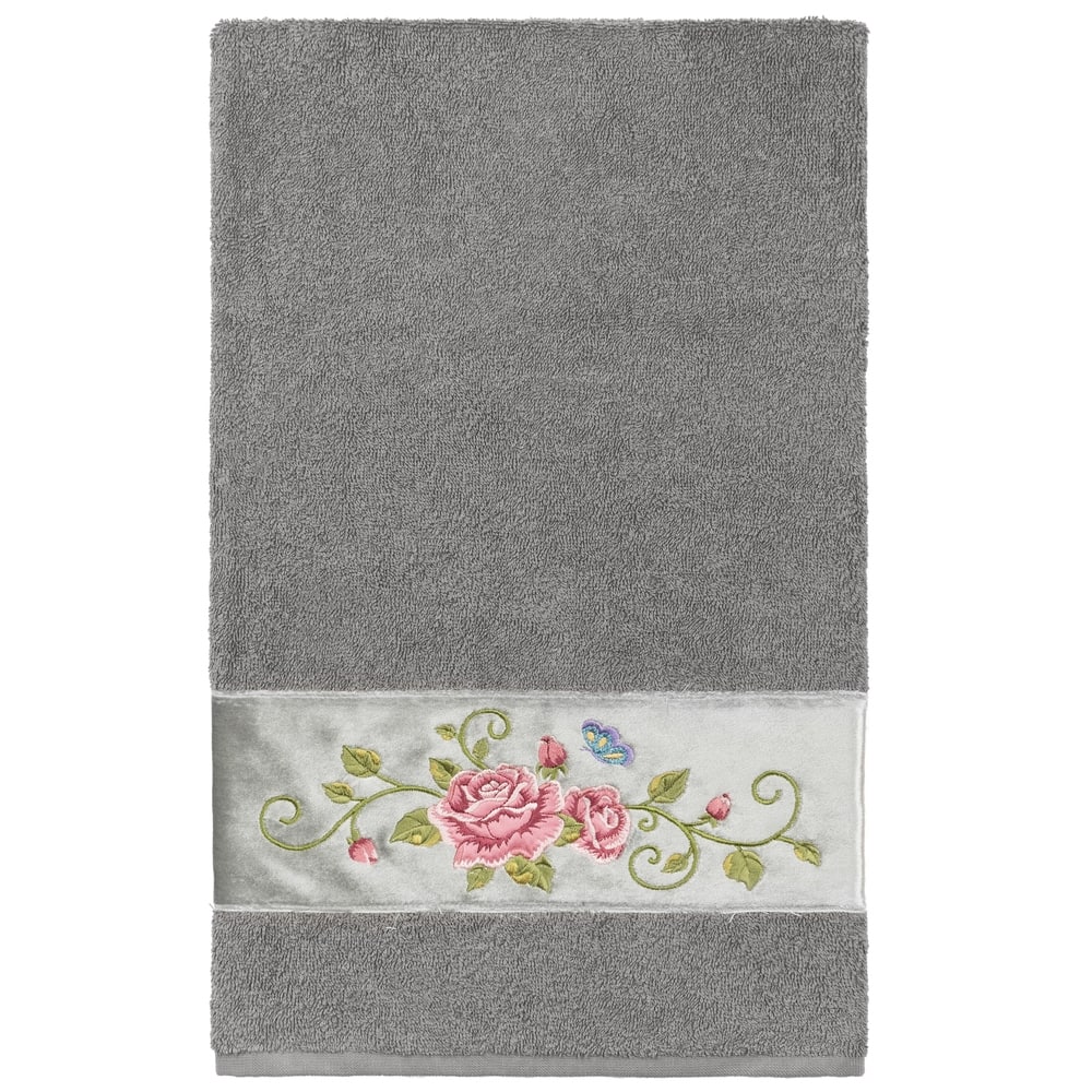 Authentic Hotel and Spa Turkish Cotton Rebecca Embellished Hand Towel