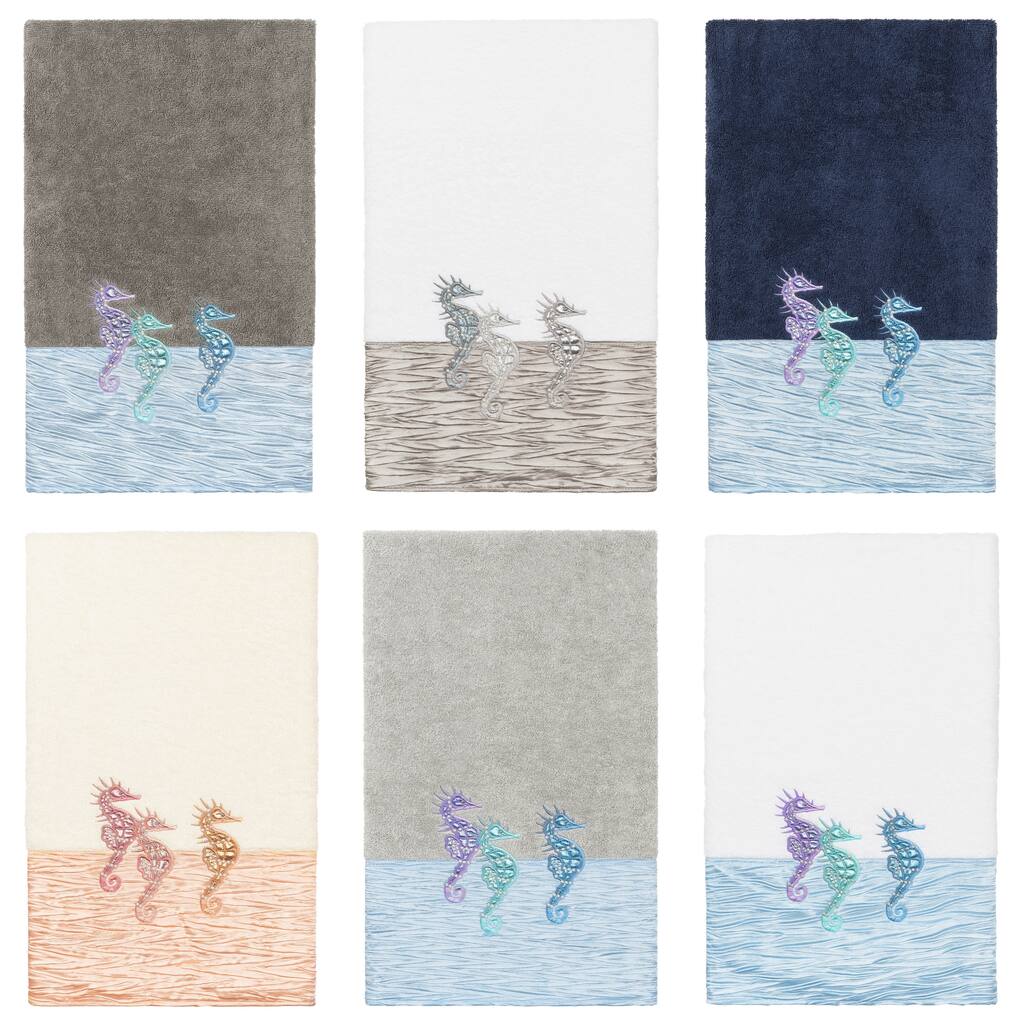 Authentic Hotel and Spa 100% Turkish Cotton Sofia Embellished Bath Towel