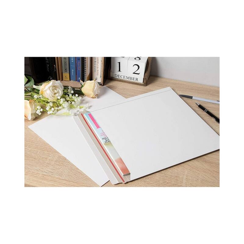 Stockroom Plus 25 Pack 12.5x12.5 Rigid Mailers for Shipping Photos, Documents, Calendars