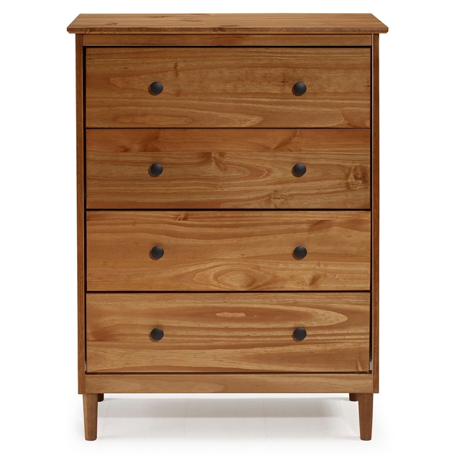 Office Accents Modern 4 Drawer Solid Pine Wood Dresser Modern 4 Drawer Solid Pine Wood Dresser