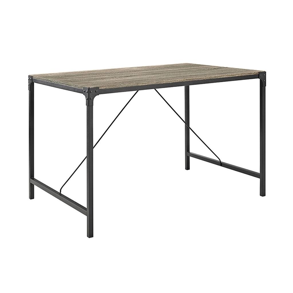 Office Accents 48" Angle Iron Wood Kitchen Dining Table - Driftwood