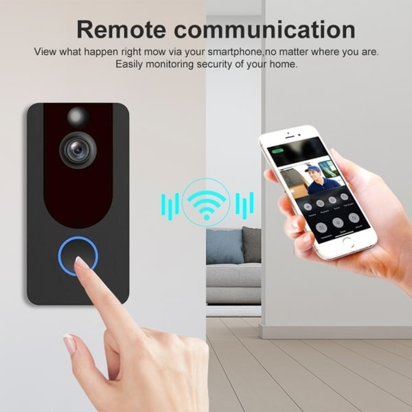 wireless smart wifi doorbell ir video visual ring camera intercom home security