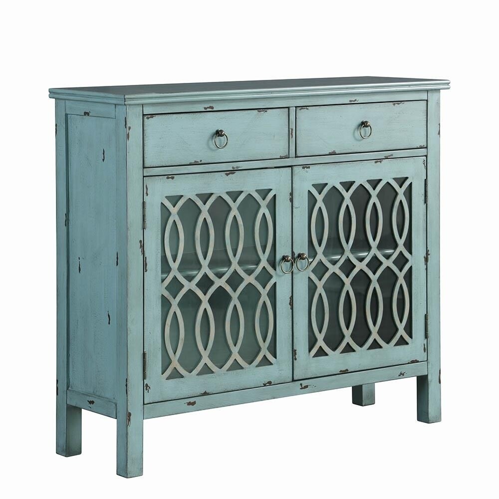 The Curated Nomad Landsend Blue 2 Drawer Accent Cabinet The Curated Nomad Landsend Blue 2