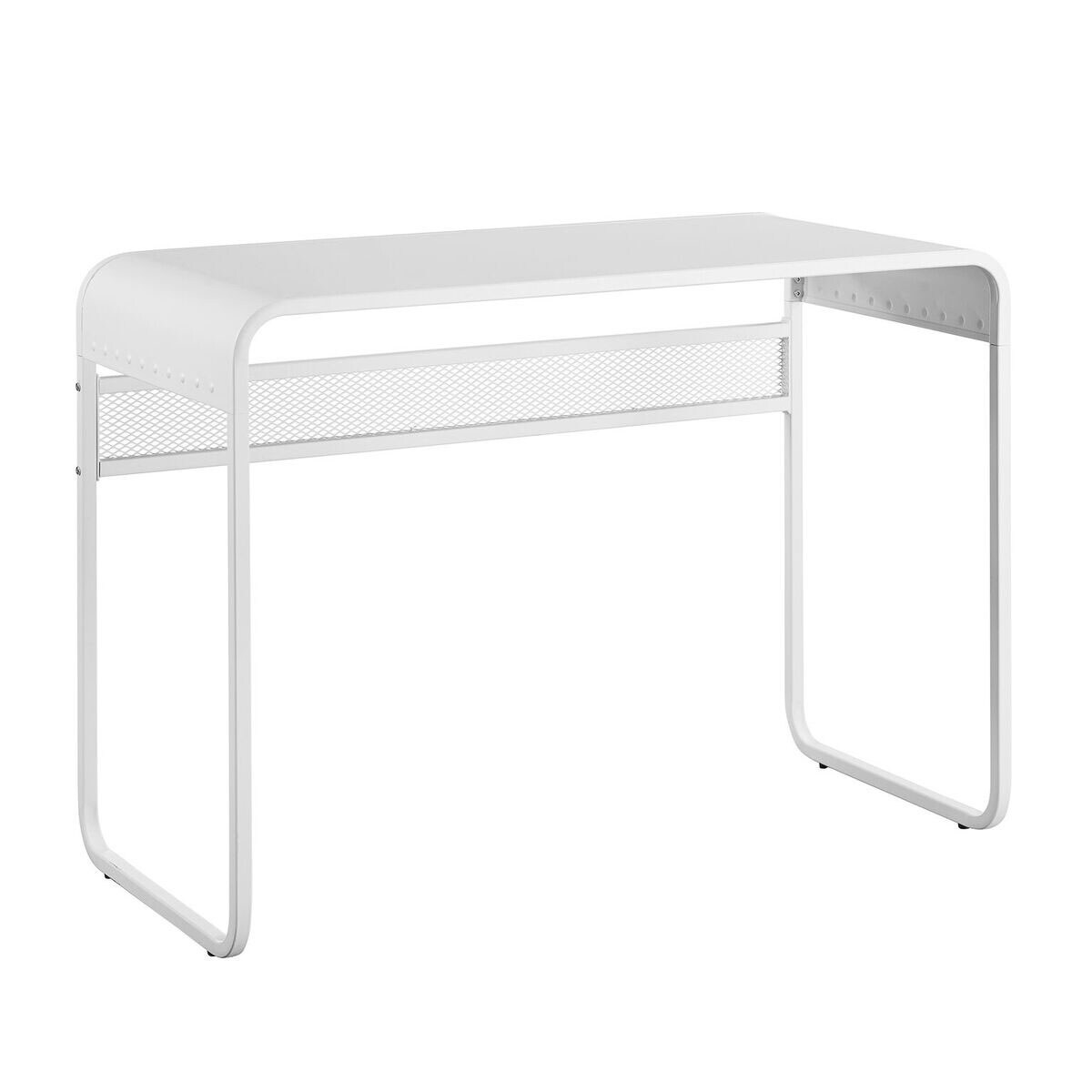 Shop Office Accents 42 Metal Desk With Curved Top Matte White