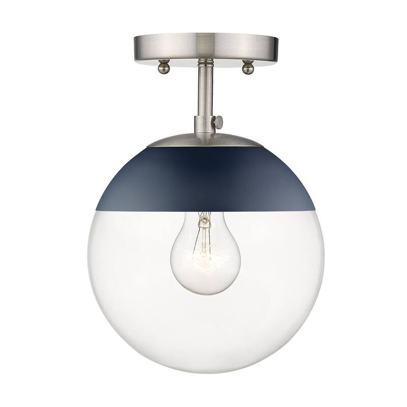 Dixon Mid-century Modern 1-light Semi-flush Mount Orb Light