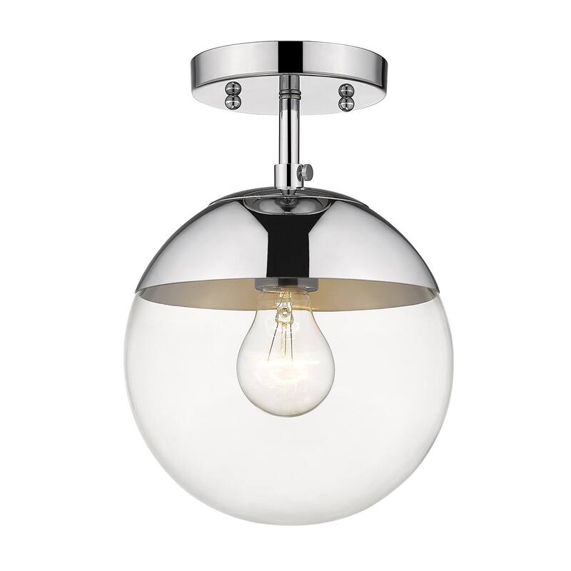 Dixon Mid-century Modern 1-light Semi-flush Mount Orb Light