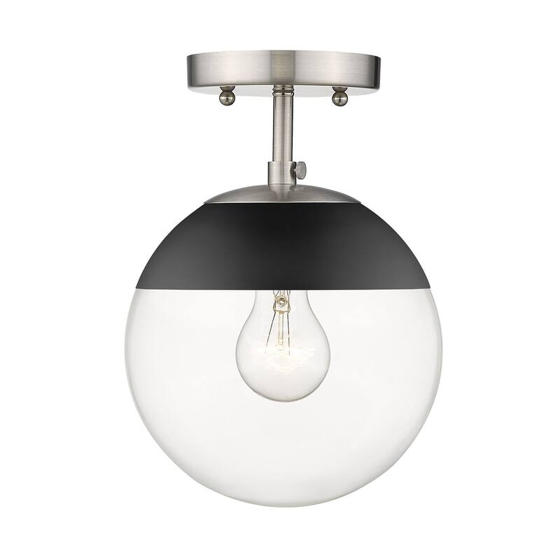 Dixon Mid-century Modern 1-light Semi-flush Mount Orb Light
