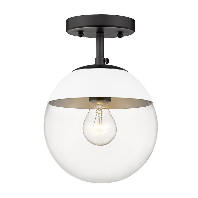 Dixon Mid-century Modern 1-light Semi-flush Mount Orb Light