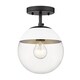 preview thumbnail 17 of 29, Dixon Mid-century Modern 1-light Semi-flush Mount Orb Light