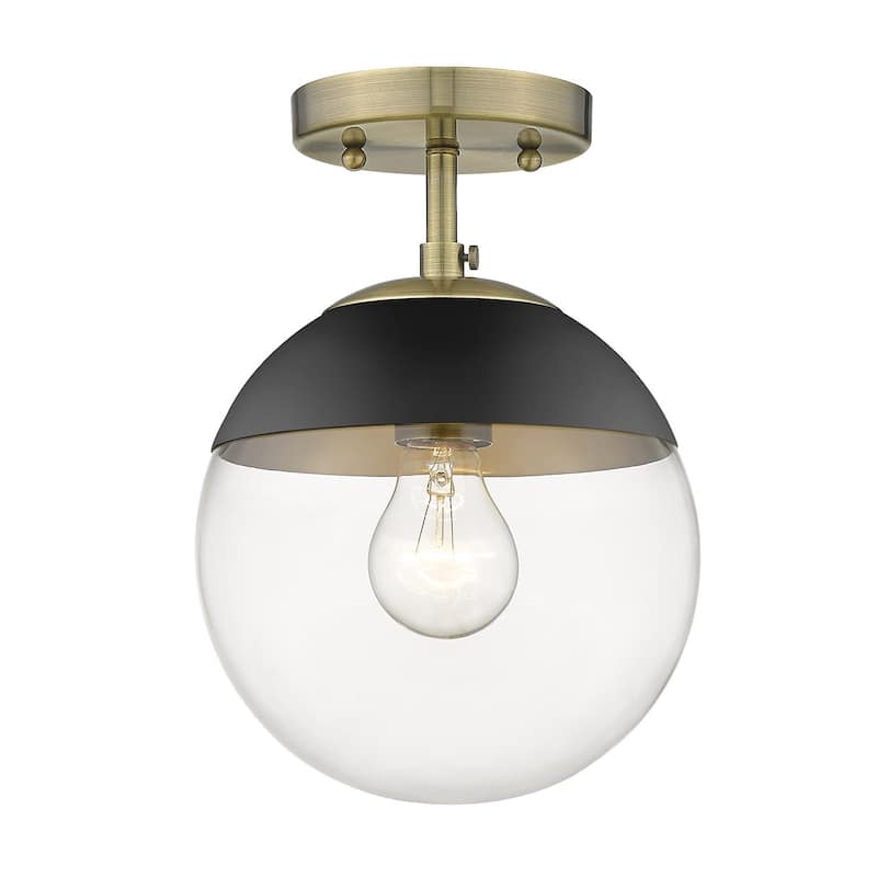 Dixon Mid-century Modern 1-light Semi-flush Mount Orb Light