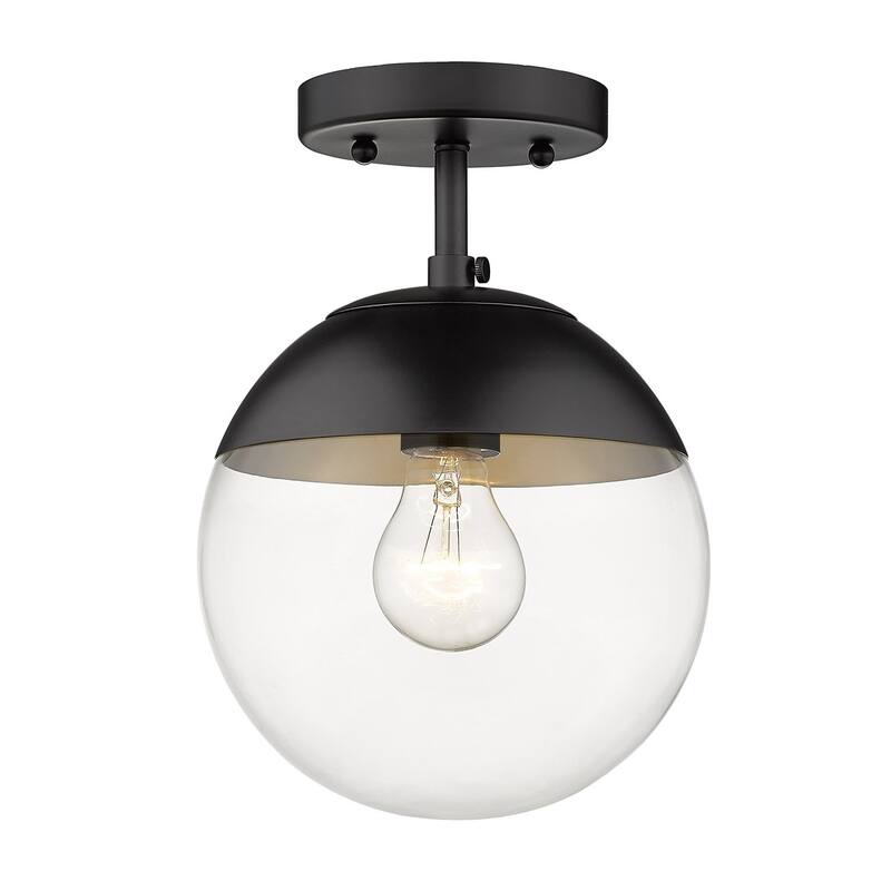 Dixon Mid-century Modern 1-light Semi-flush Mount Orb Light