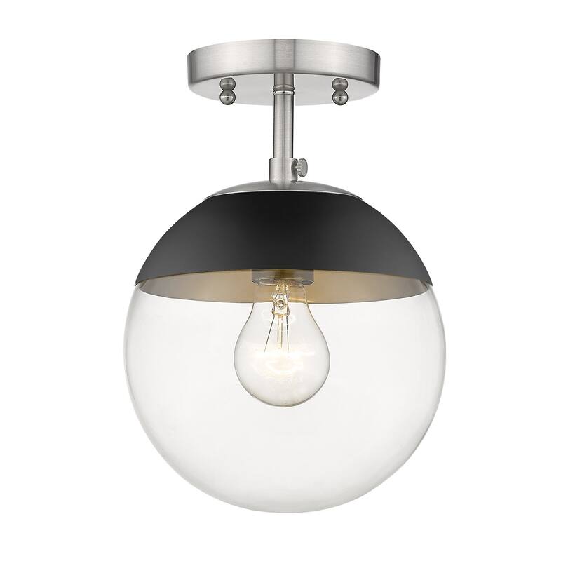 Dixon Mid-century Modern 1-light Semi-flush Mount Orb Light