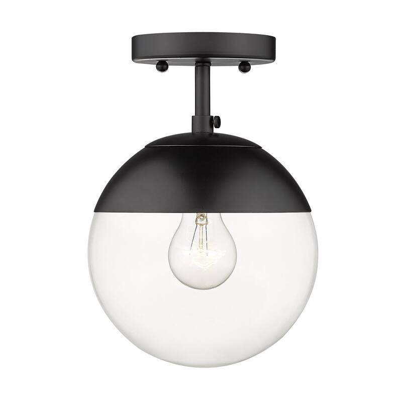 Dixon Mid-century Modern 1-light Semi-flush Mount Orb Light
