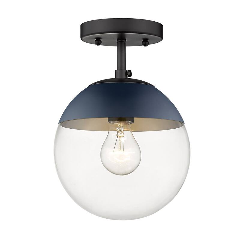 Dixon Mid-century Modern 1-light Semi-flush Mount Orb Light