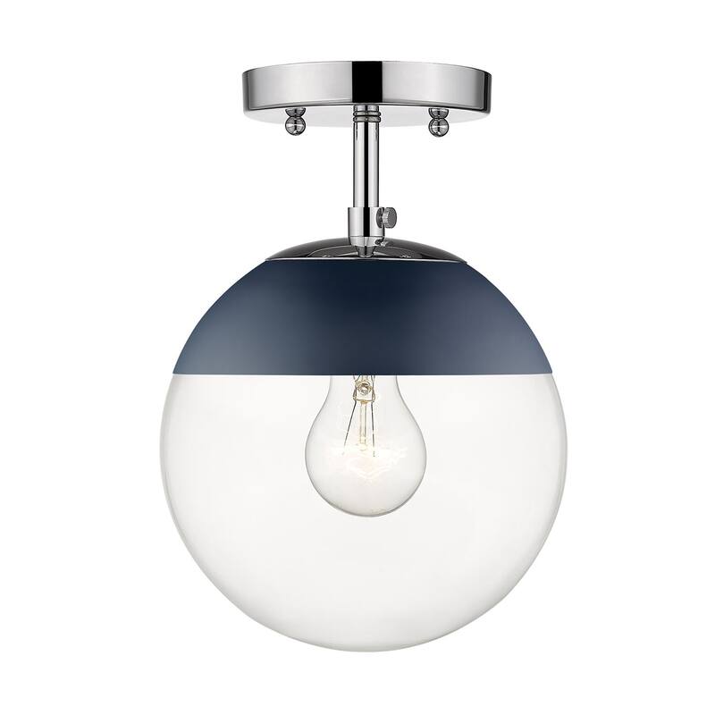 Dixon Mid-century Modern 1-light Semi-flush Mount Orb Light
