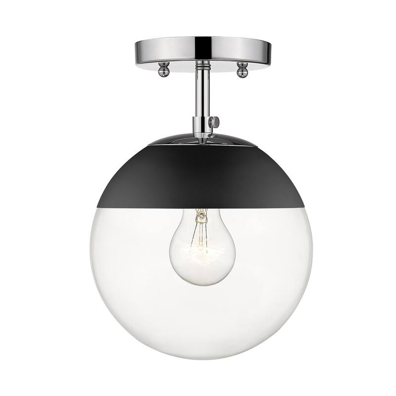 Dixon Mid-century Modern 1-light Semi-flush Mount Orb Light