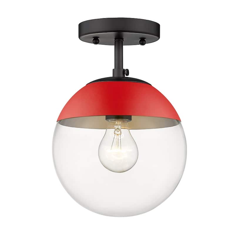 Dixon Mid-century Modern 1-light Semi-flush Mount Orb Light