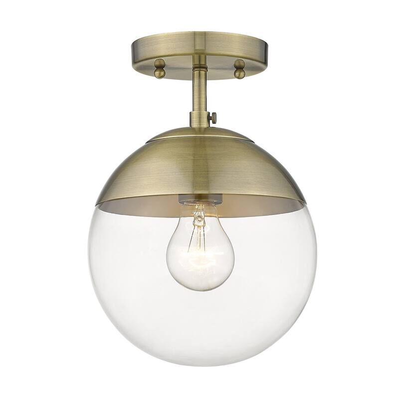 Dixon Mid-century Modern 1-light Semi-flush Mount Orb Light