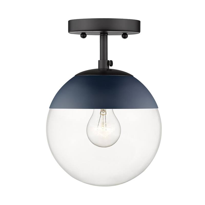 Dixon Mid-century Modern 1-light Semi-flush Mount Orb Light