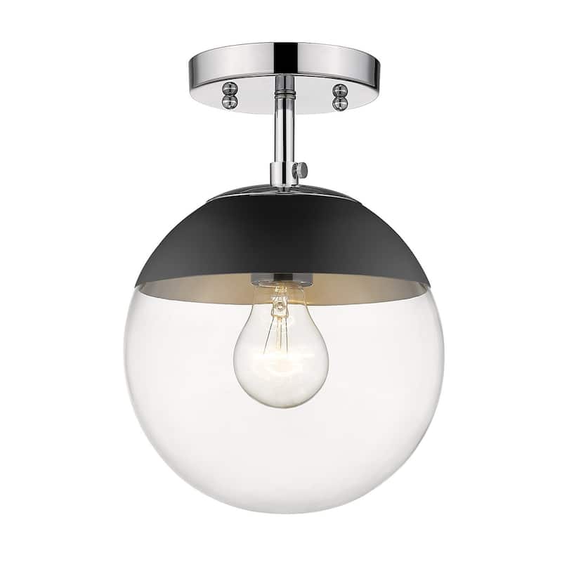 Dixon Mid-century Modern 1-light Semi-flush Mount Orb Light