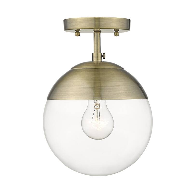 Dixon Mid-century Modern 1-light Semi-flush Mount Orb Light