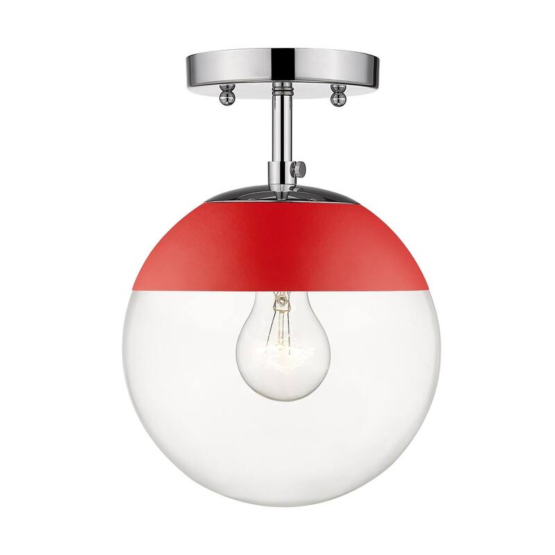 Dixon Mid-century Modern 1-light Semi-flush Mount Orb Light