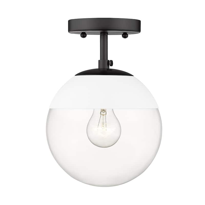 Dixon Mid-century Modern 1-light Semi-flush Mount Orb Light