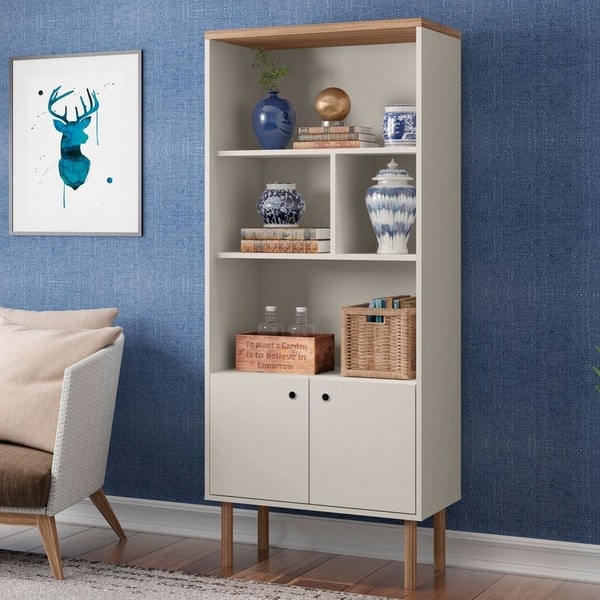 Shop Windsor Modern Display 5 Shelf Bookcase Cabinet On Sale