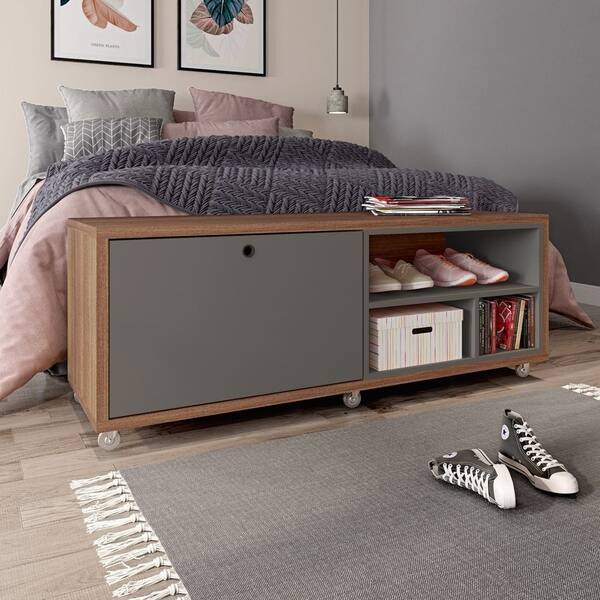 Shop Windsor 53 In Modern Shoe Rack Bed Bench On Sale Free