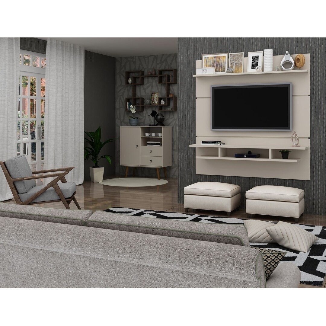 Tribeca 63 In Mid Century Modern Floating Entertainment Center With Décor Shelves On 28731839 Tribeca 63 In Mid Century Modern