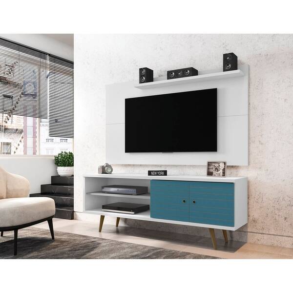 Manhattan Comfort Liberty 53 14 Tv Stand W 3d Design 200amc Modern Tv Mid Century Modern Living Room Living Room Tv