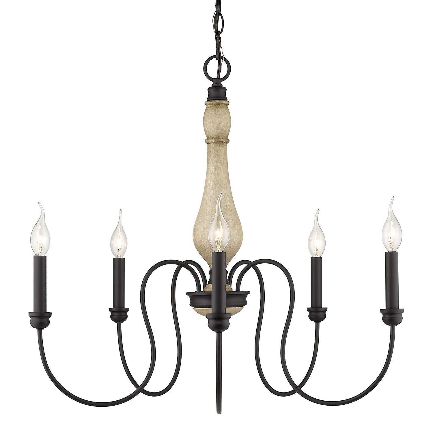 Suzette 5 Light Chandelier (Natural Black) - Chandeliers For Bedrooms by Overstock.com