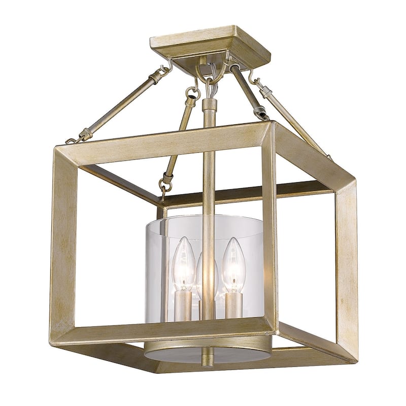 Smyth Mini Chandelier (Gunmetal Bronze & Clear Glass)