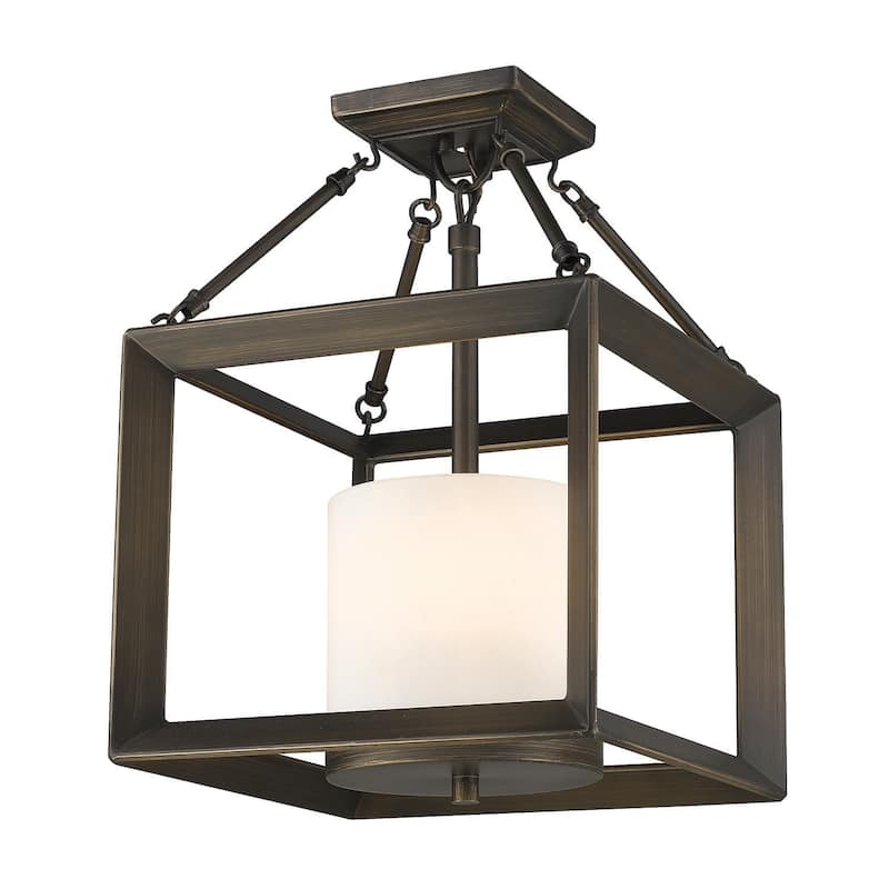Smyth Mini Chandelier (Gunmetal Bronze & Clear Glass)